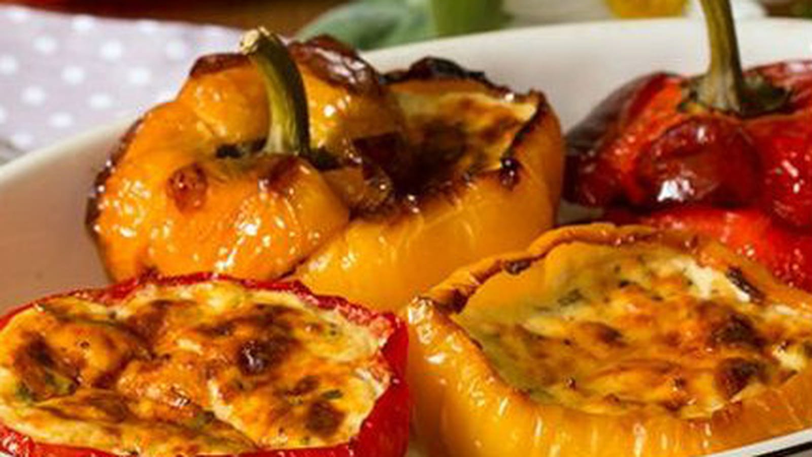 Poivrons grillés farcis à la ricotta