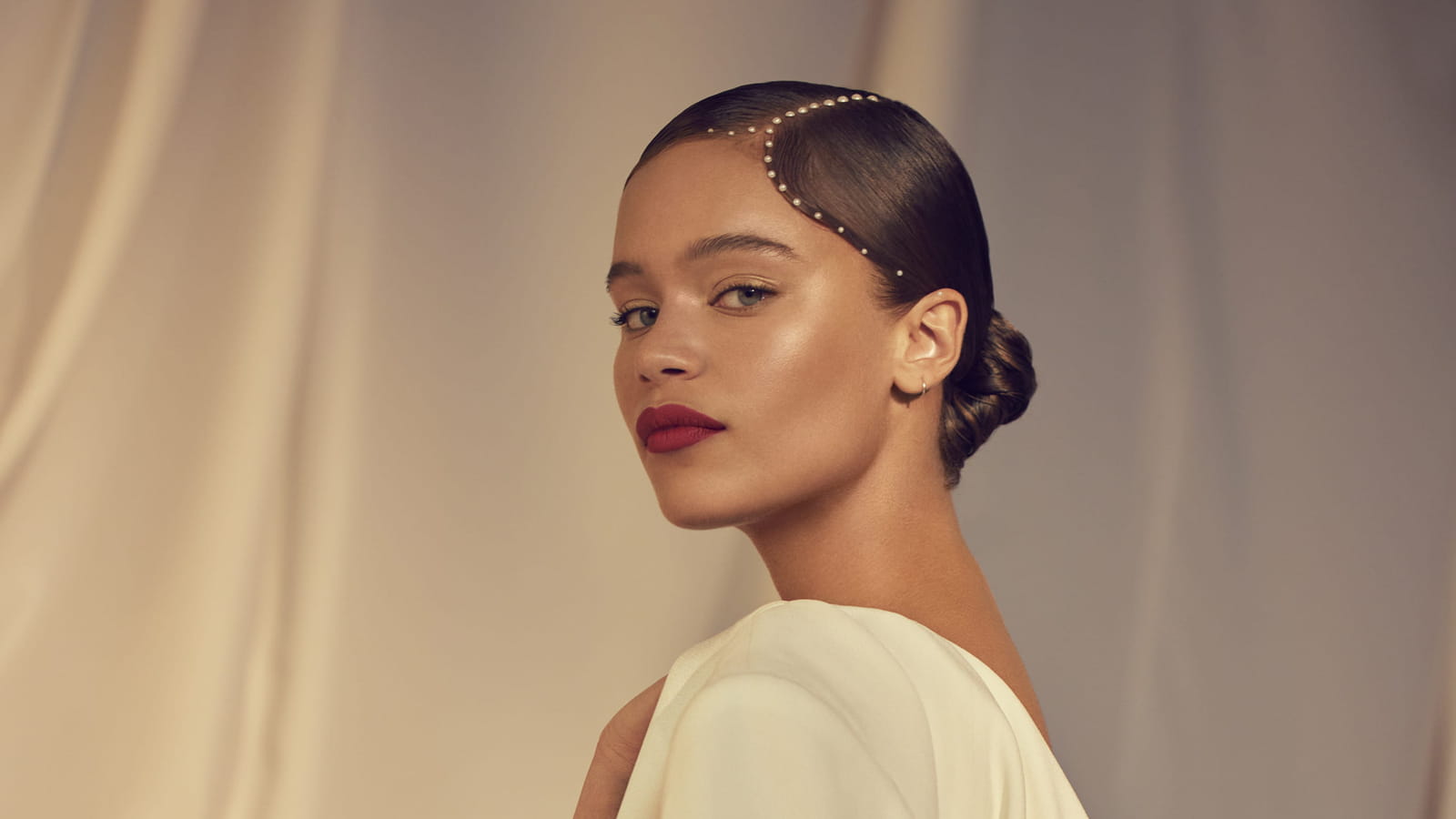 Chignon ultra perlé 