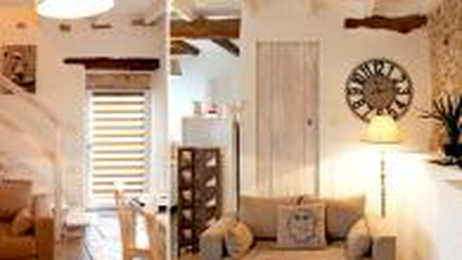 Salon en bois et pierre