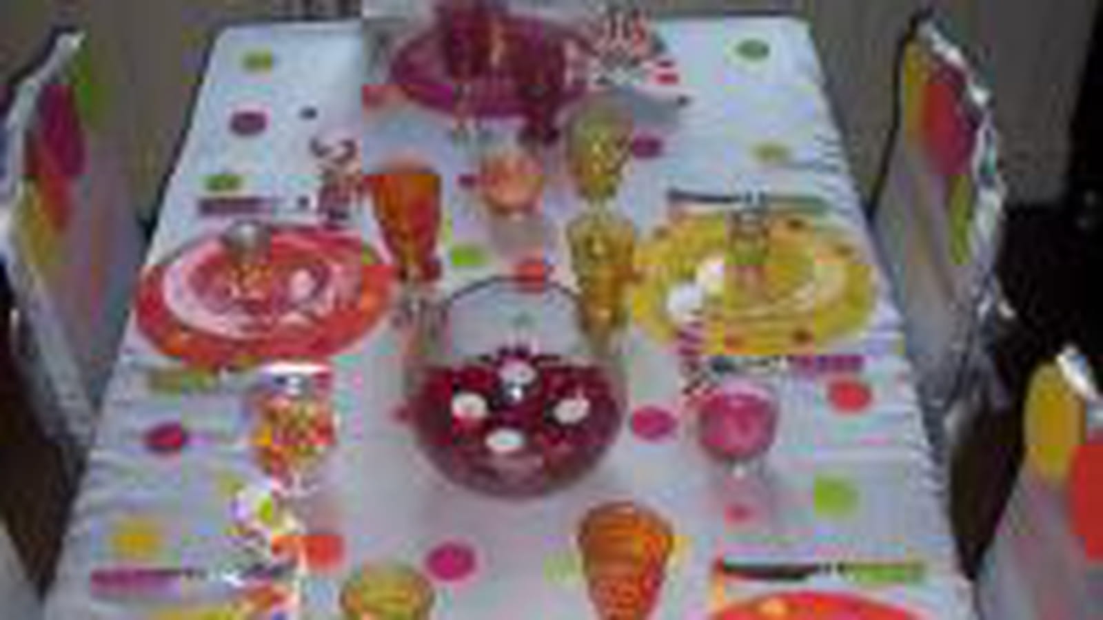 Jaune, orange et fuchsia