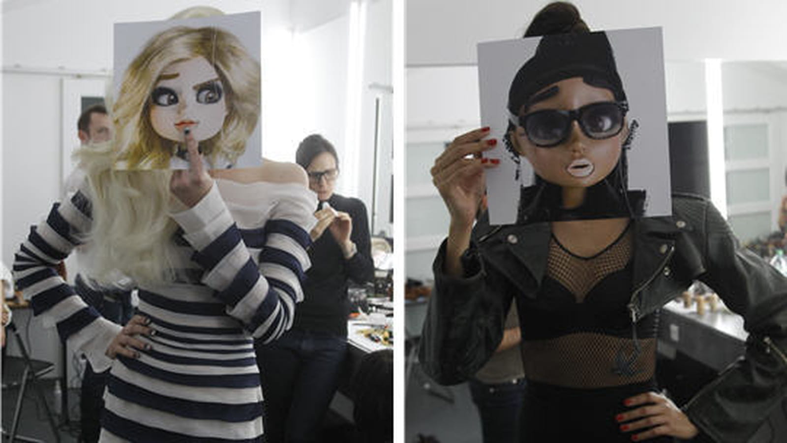 Des mannequins masqués
