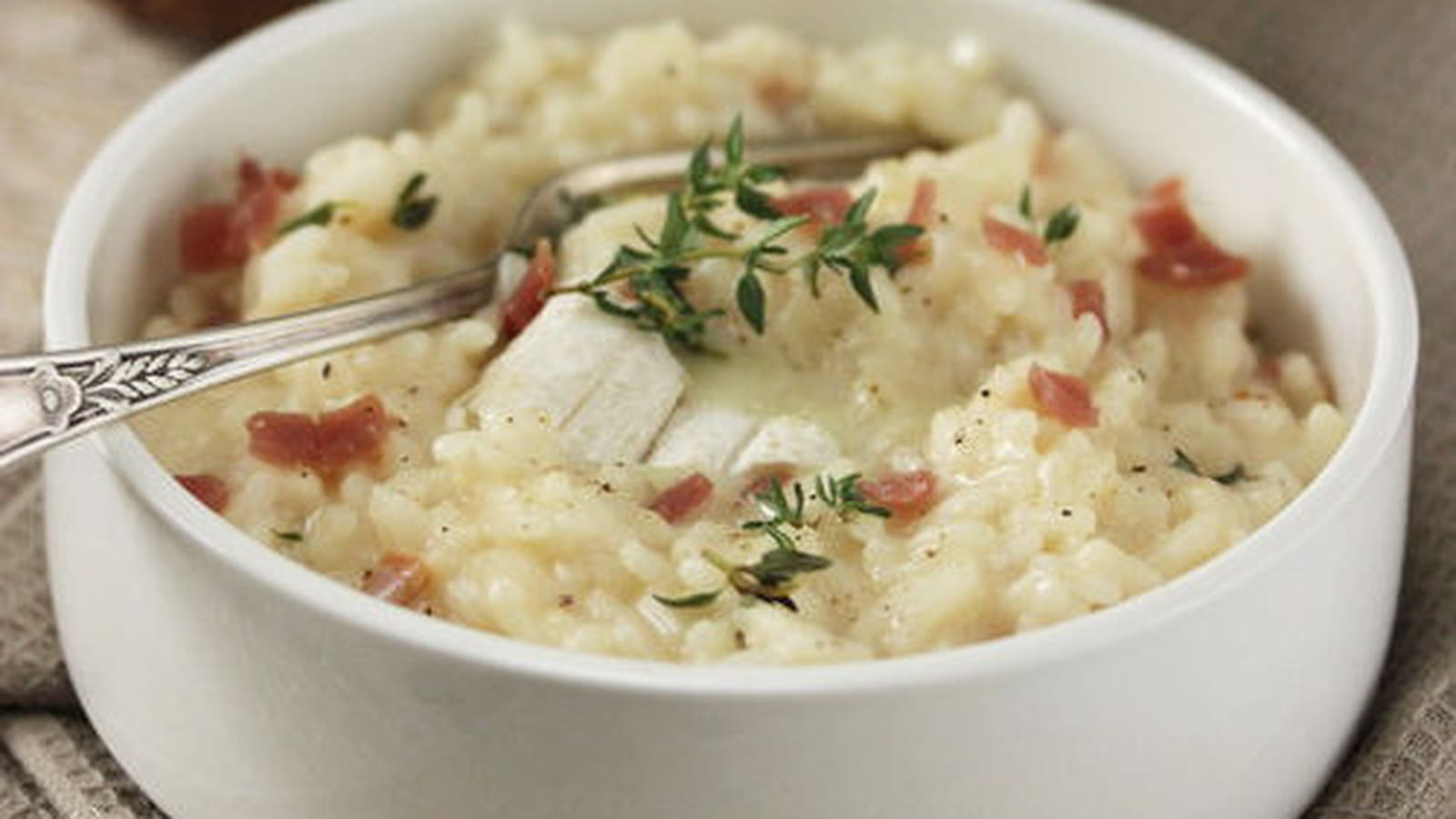 Risotto au Banon, jambon cru et thym