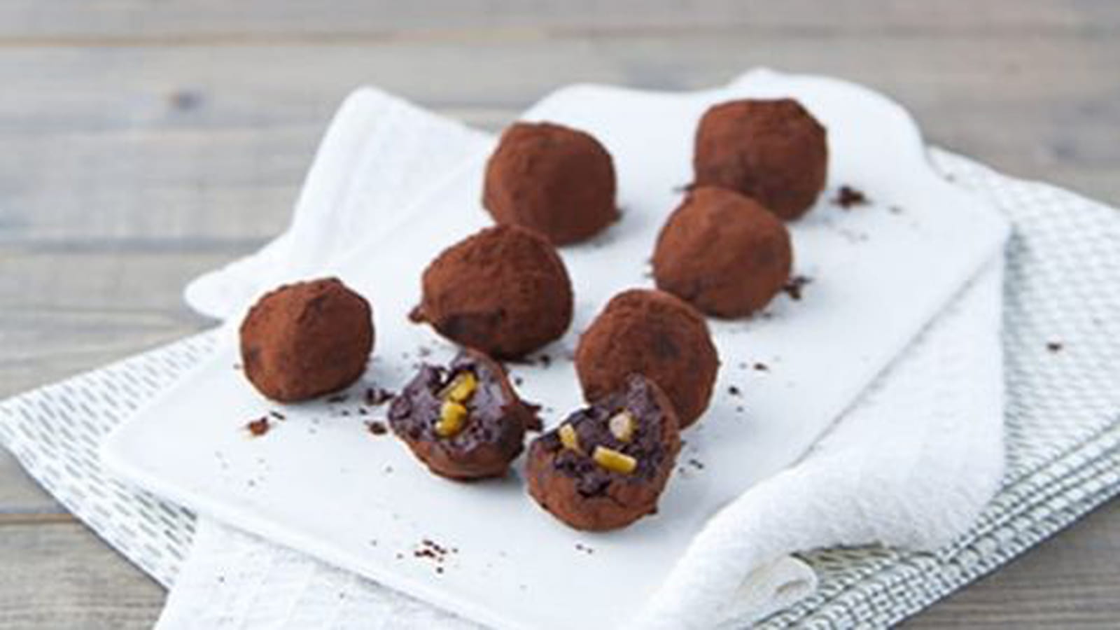Truffes aux éclats d’orange confites