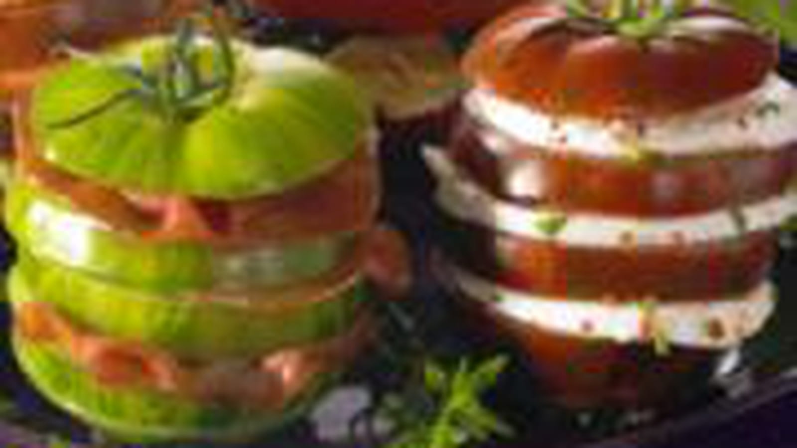 Milleufeuille de tomate à la mozzarella di buffala