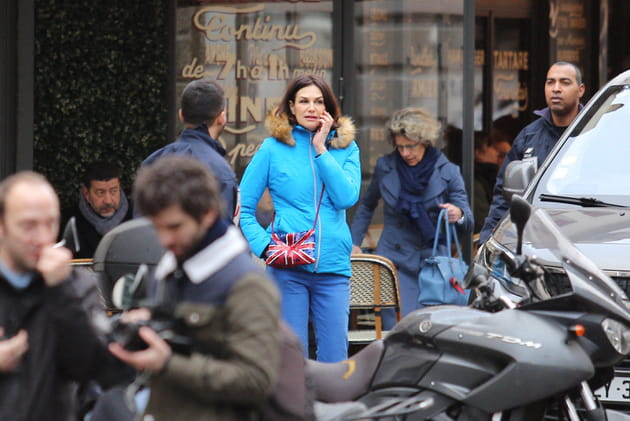 Helena Noguerra, tout en bleu pour l'occasion