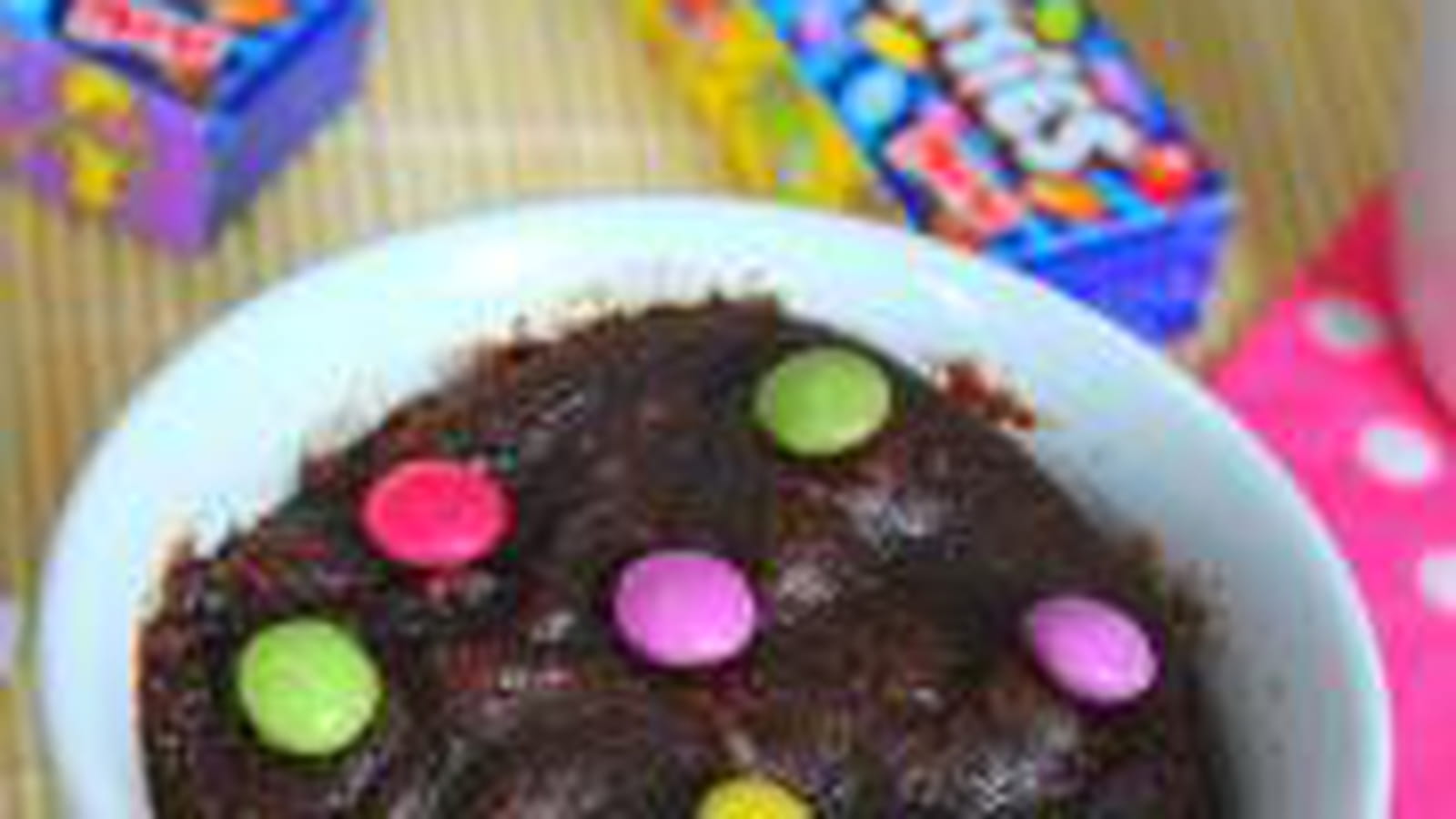 Brownie aux Smarties Mug Cake