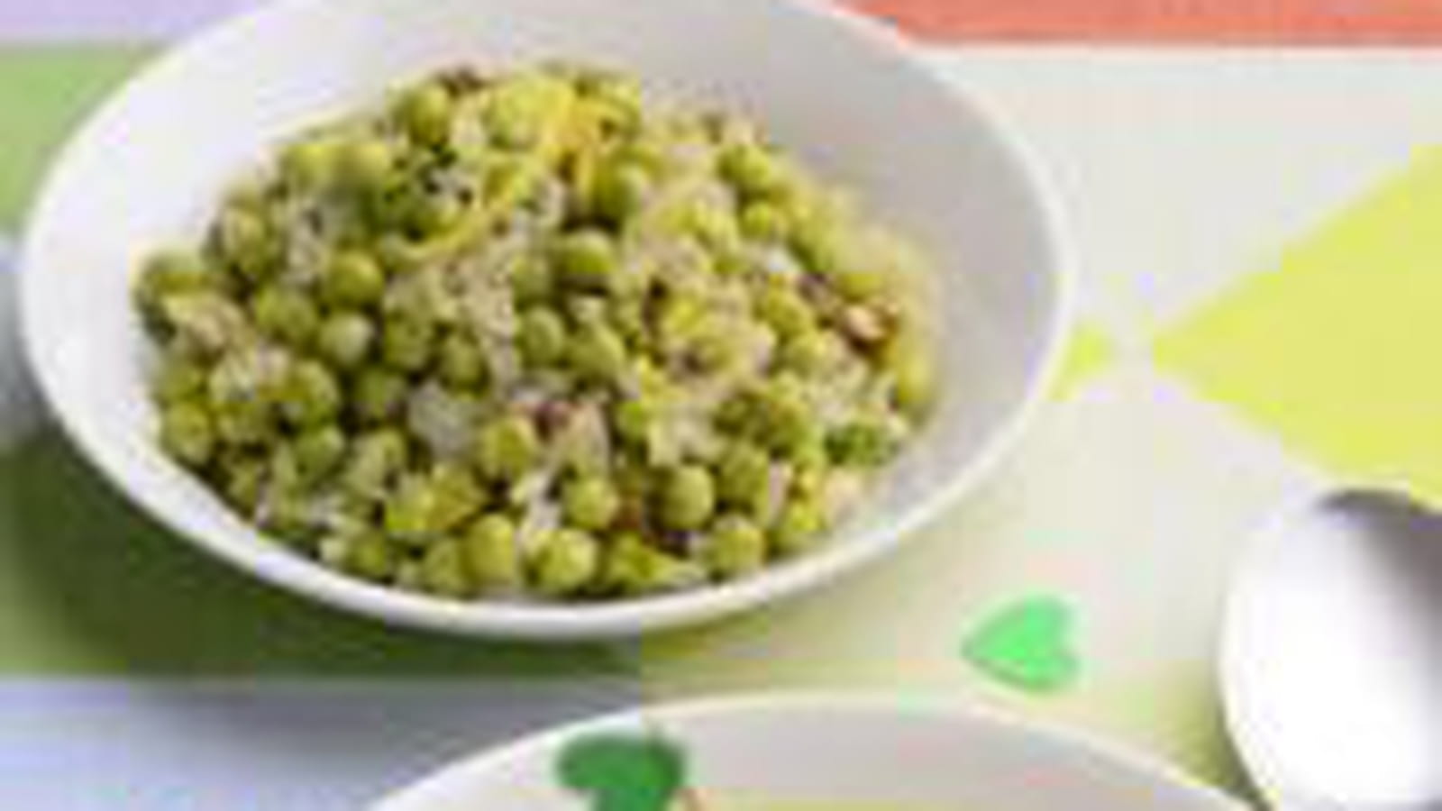Soupe et salade de petits pois d'aucy