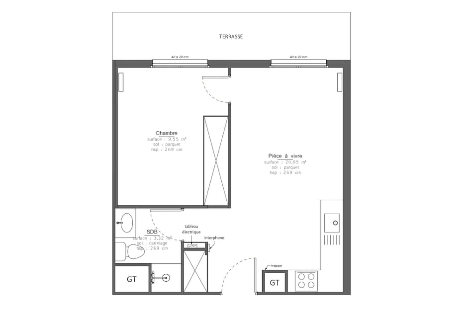 Le plan avant travaux