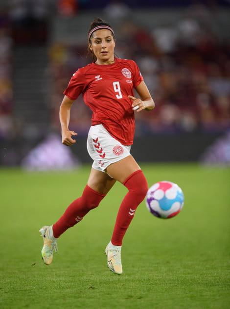 La joueuse de football Nadia Nadim lors de l'Euro 2022