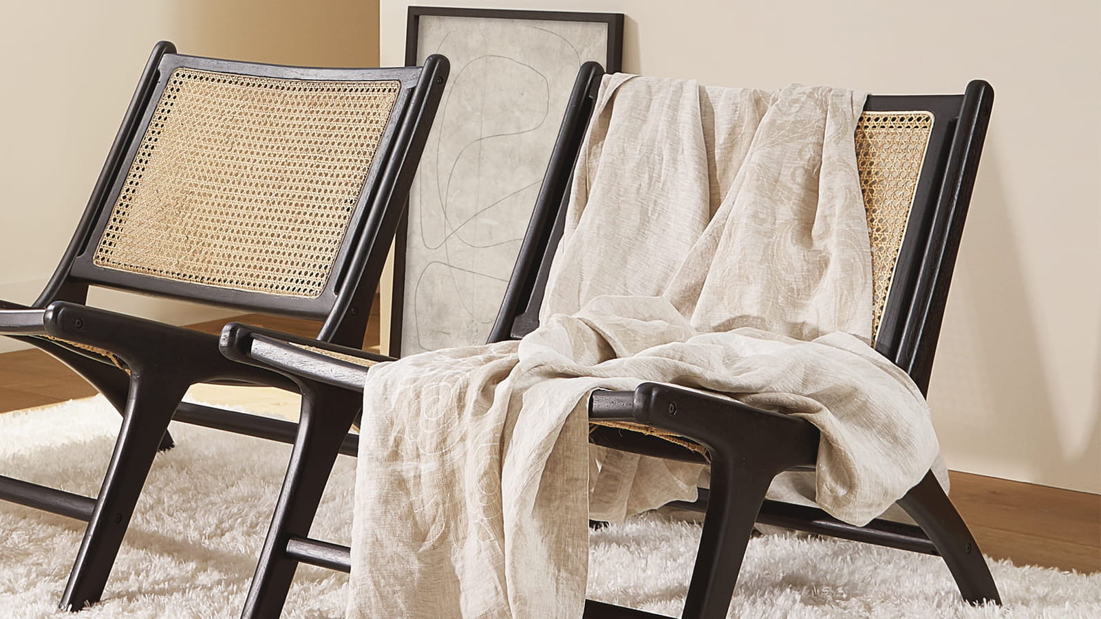 Chaise teck et rotin Zara Home