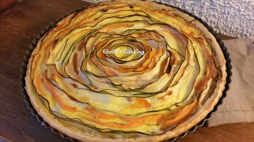 Tarte spirale courgettes et carottes (Tarte salée)