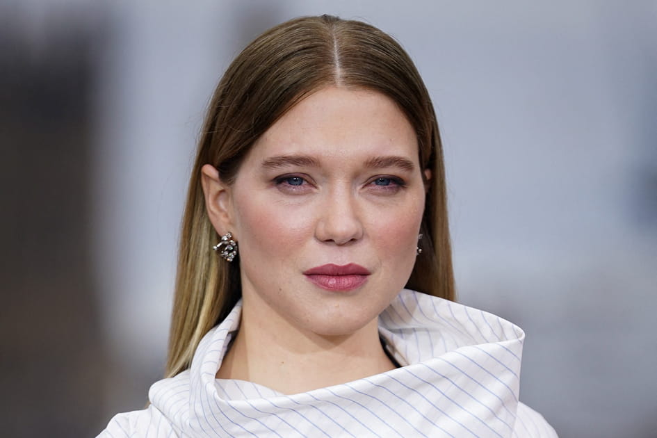 Les cheveux plaqu&eacute;s de L&eacute;a Seydoux