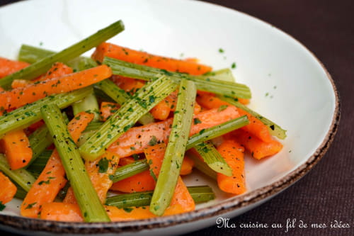 Carottes et céleri glacés au persil