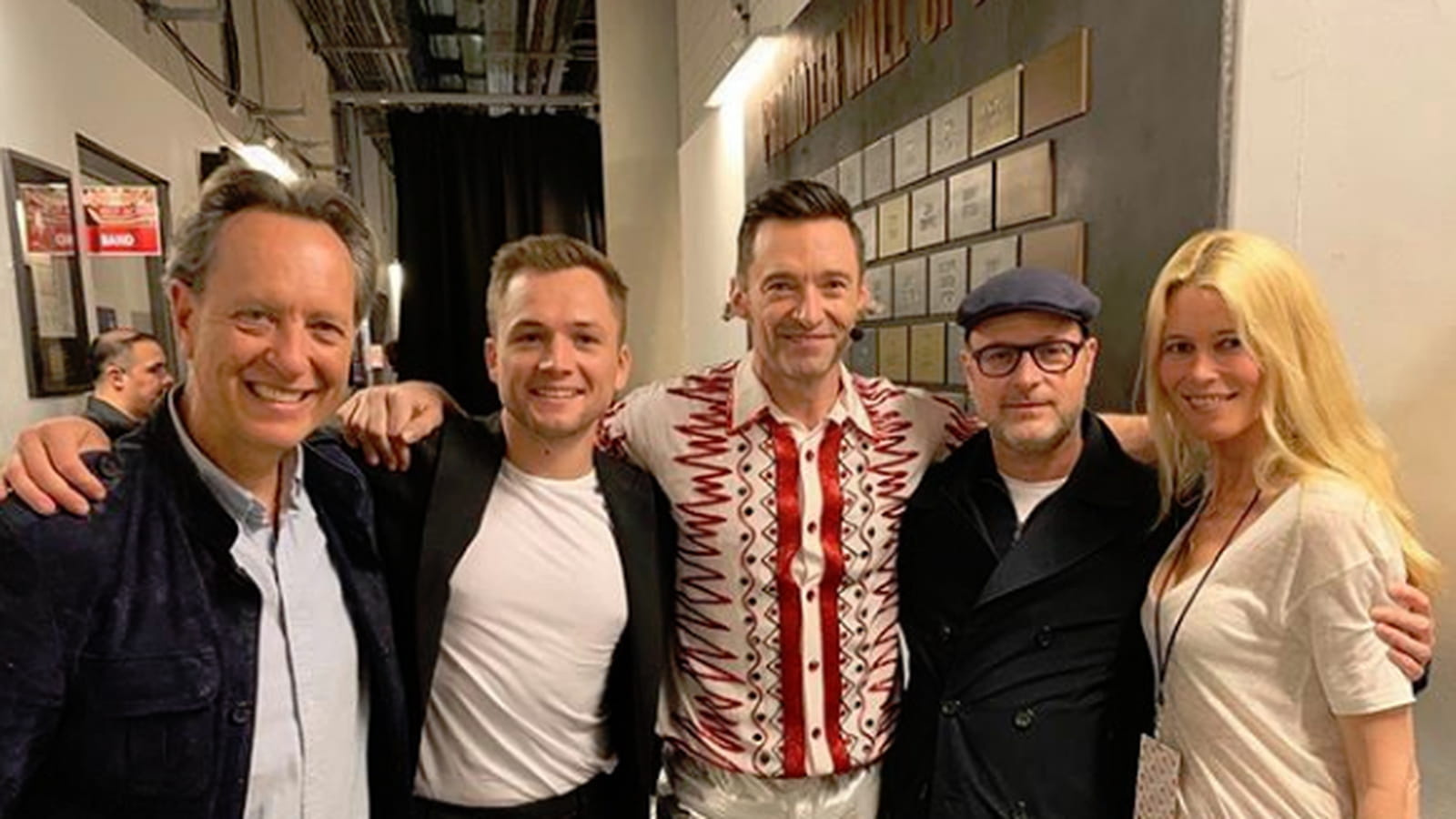 Richard Grant, Taron Egerton, Hugh Jackman, Matthew Vaughn, Claudia Schiffer