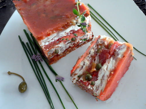Terrine de raie aux tomates et aux câpres