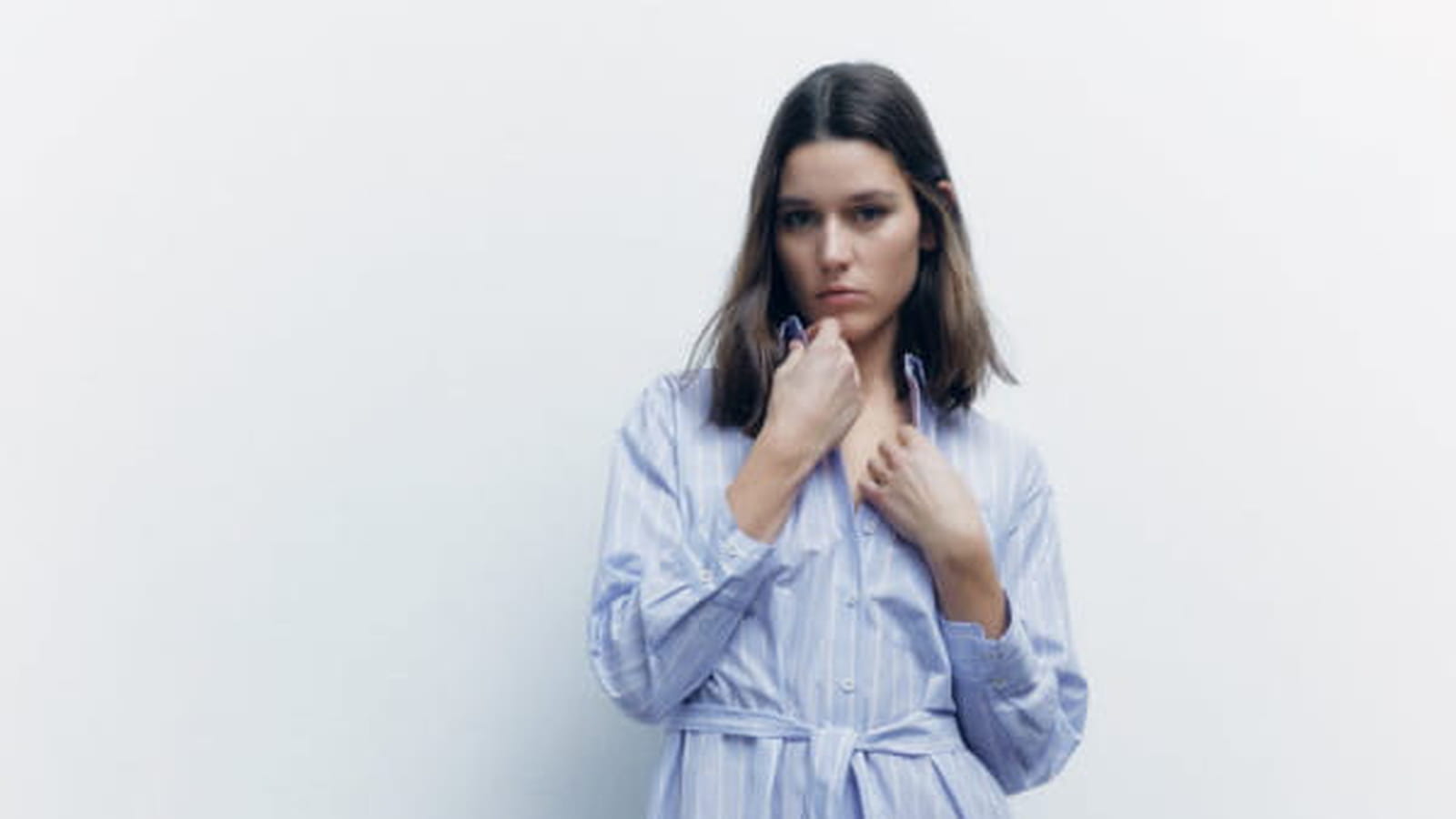 Robe chemise à rayures Zara 