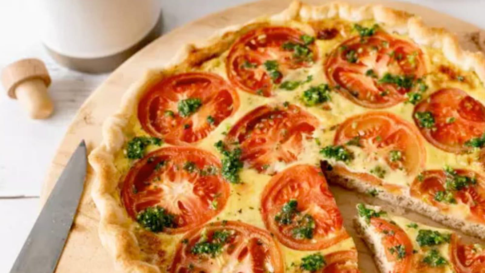Quiche tomate, thon et persillade