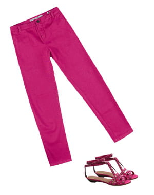 jean rose de zara et sandales 'avallon' de qsp+