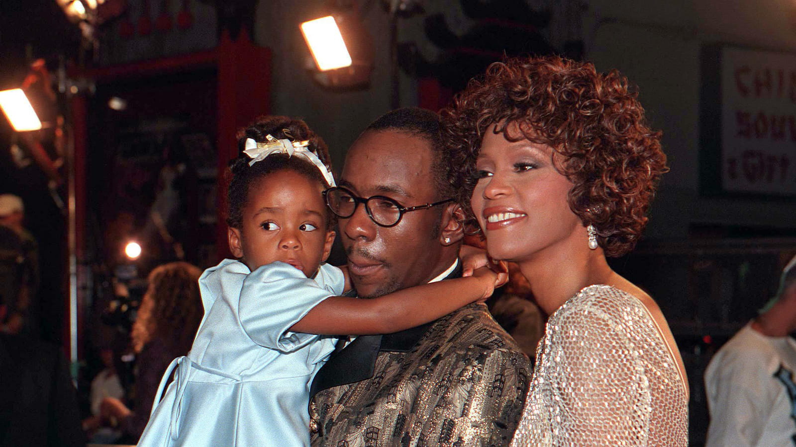 Avec Bobby Brown et leur fille