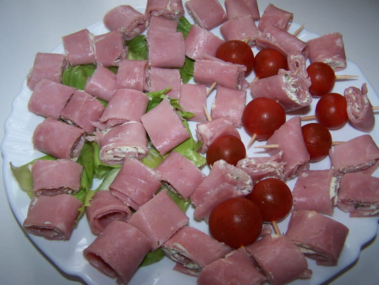 Recette Roulés de jambon au fromage (Amuse gueule)