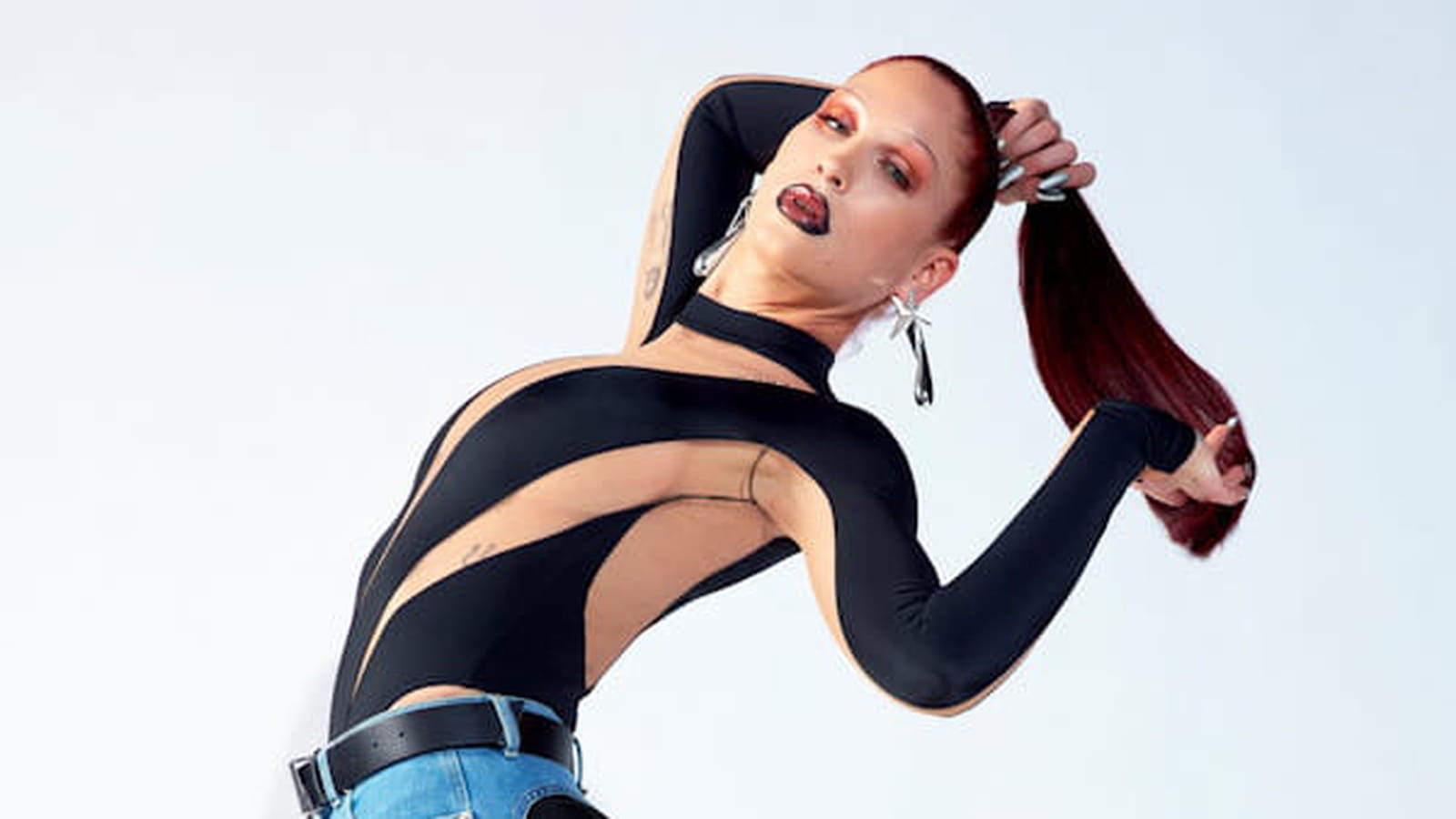 Body à découpes et jean bi-matière Mugler H&M