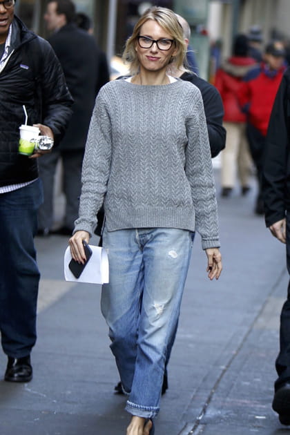 Naomi Watts, jean large casual