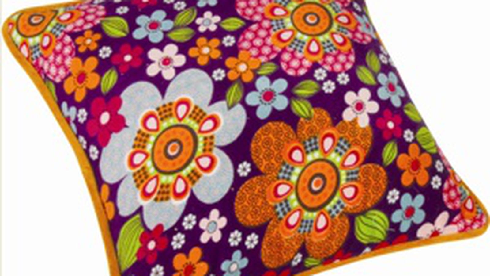 Coussin Festival flower violet de La Fiancée du Mékong