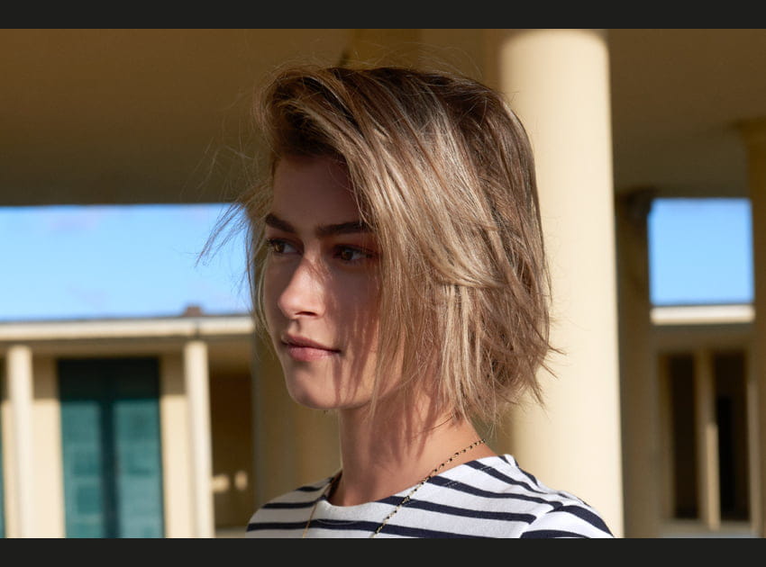 Le carr&eacute; court plongeant effil&eacute;