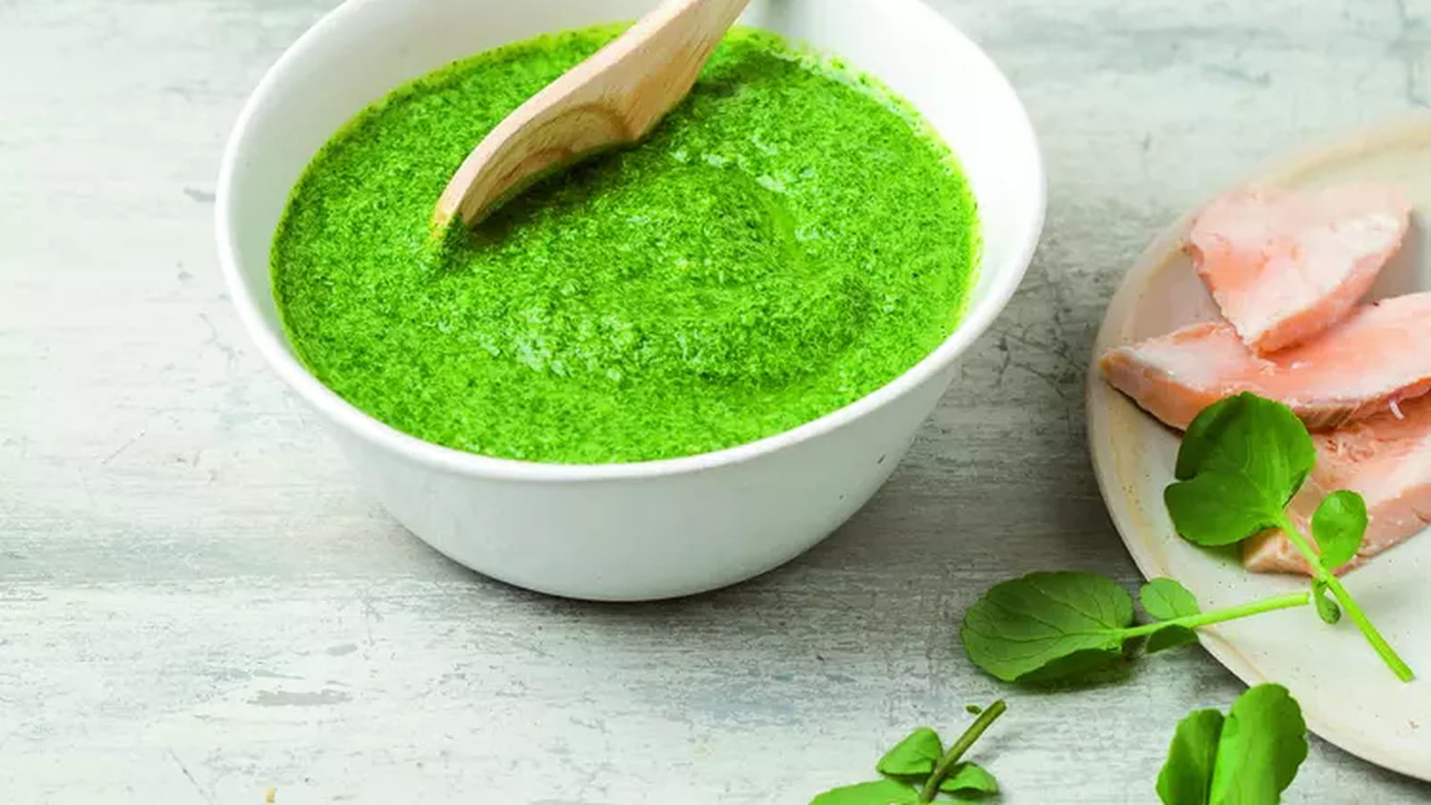 Velouté de cresson et saumon