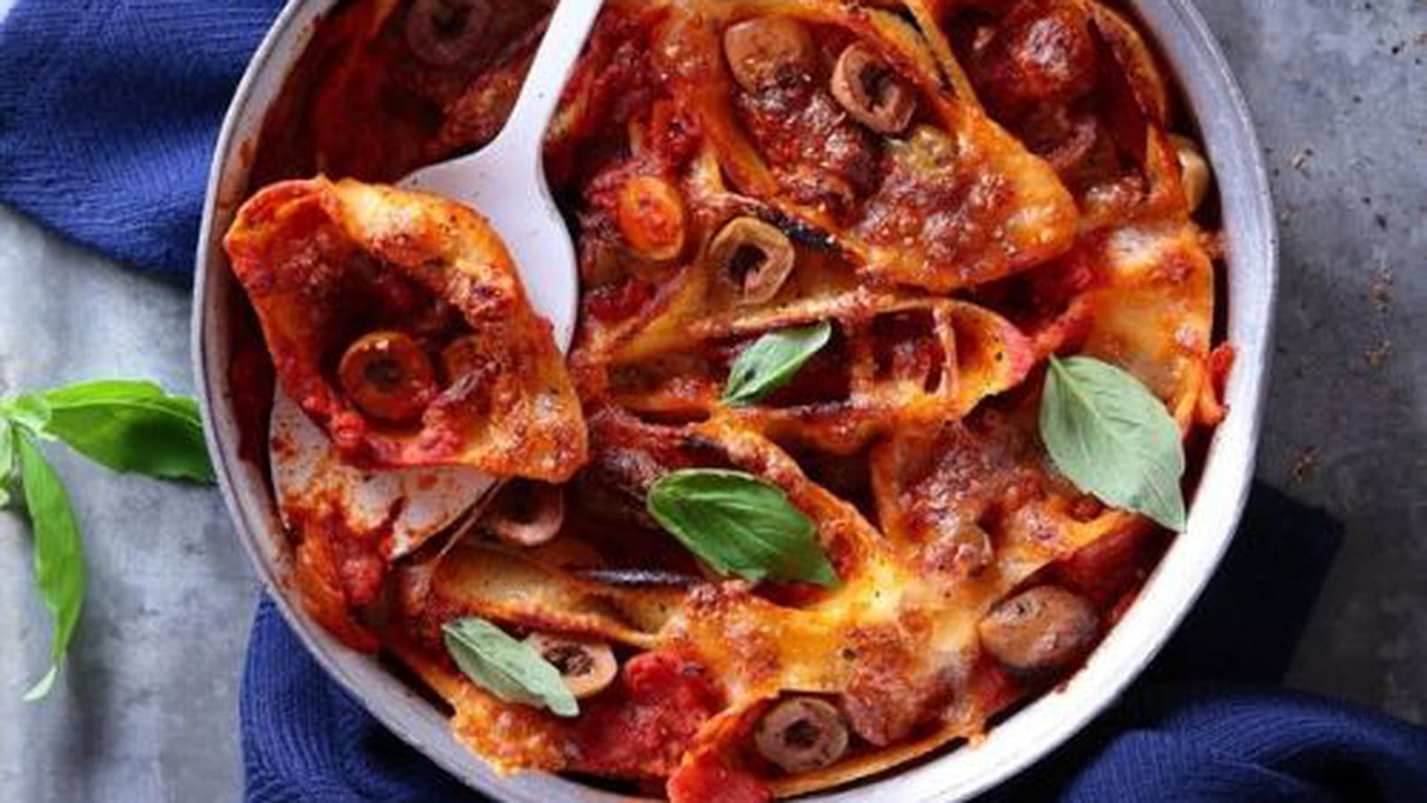 Gratin de Conchiglioni à la sauce tomate aux olives à la Provençale Tramier