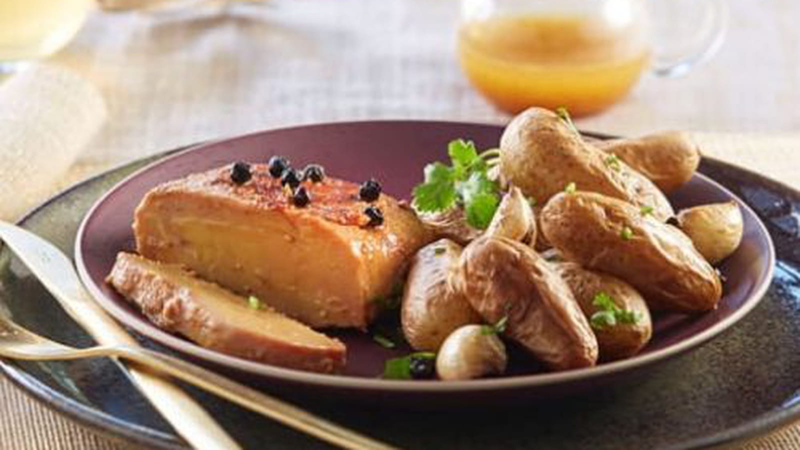 Foie gras rôti aux Ratte du Touquet