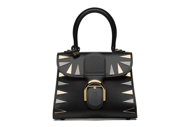 Sac &agrave; main noir "Mini Fireworks" de Delvaux&nbsp;