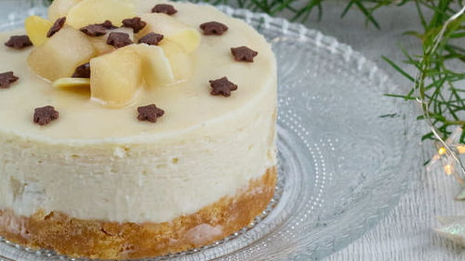 Cheesecake végétal poire-amande