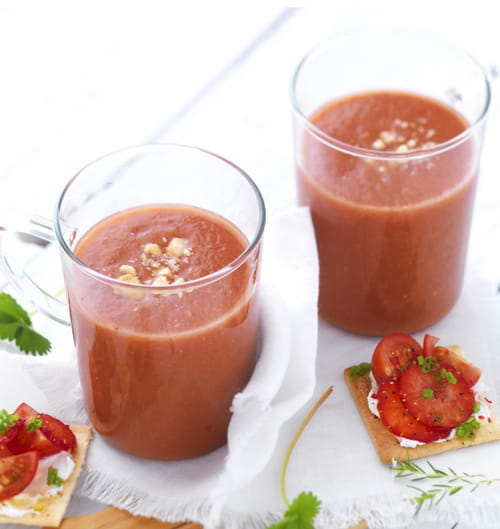 Jus de tomates et fraises