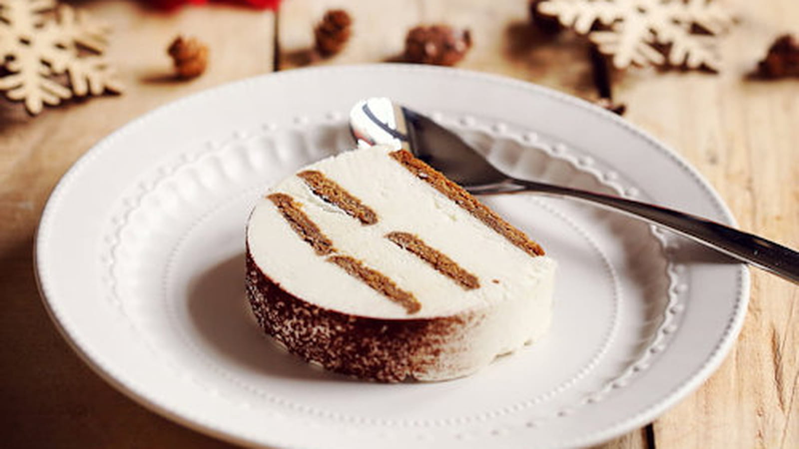 Bûche tiramisu aux spéculoos