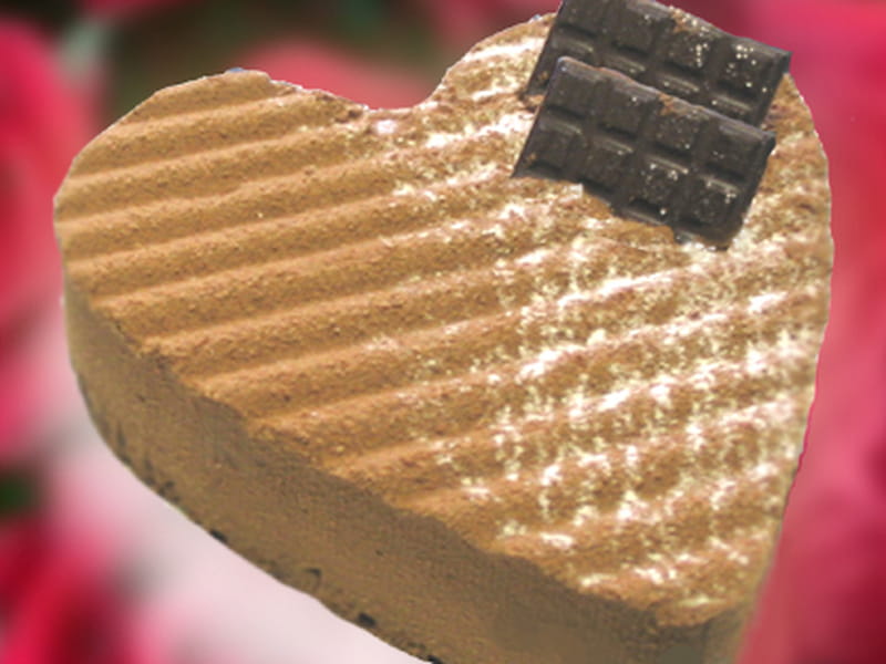 Coeur De Saint Valentin Au Chocolat Et Praline Feuillete