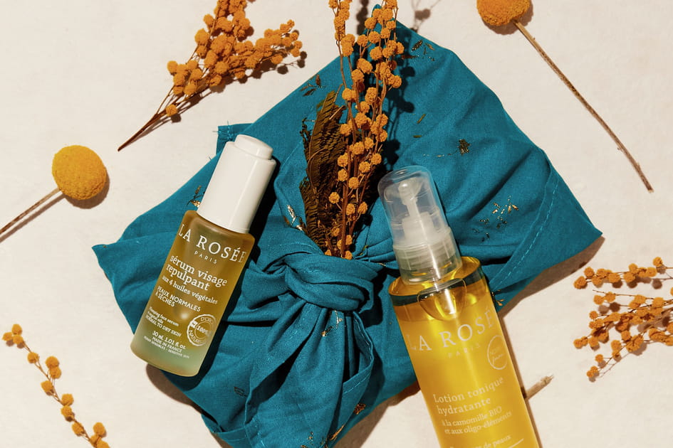 Deux soins La Ros&eacute;e avec un Furoshiki