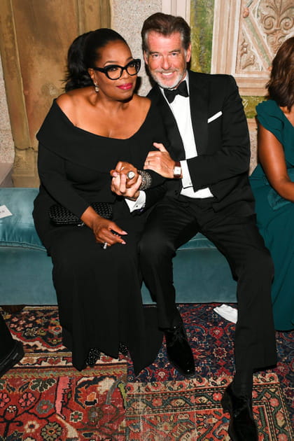 Oprah Winfrey et Pierce Brosnan au d&eacute;fil&eacute; Ralph Lauren