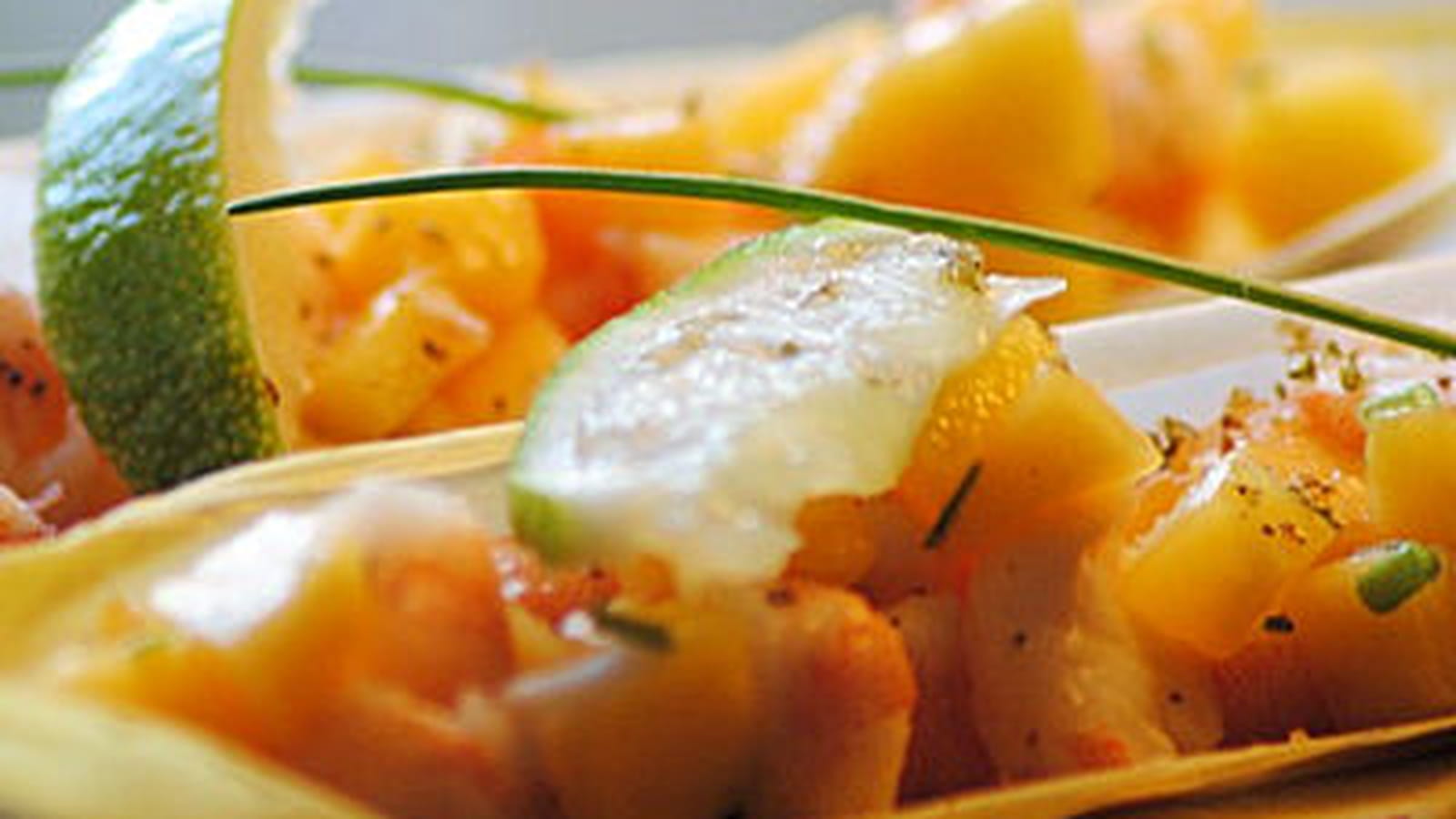 Endives aux crevettes et à la mangue