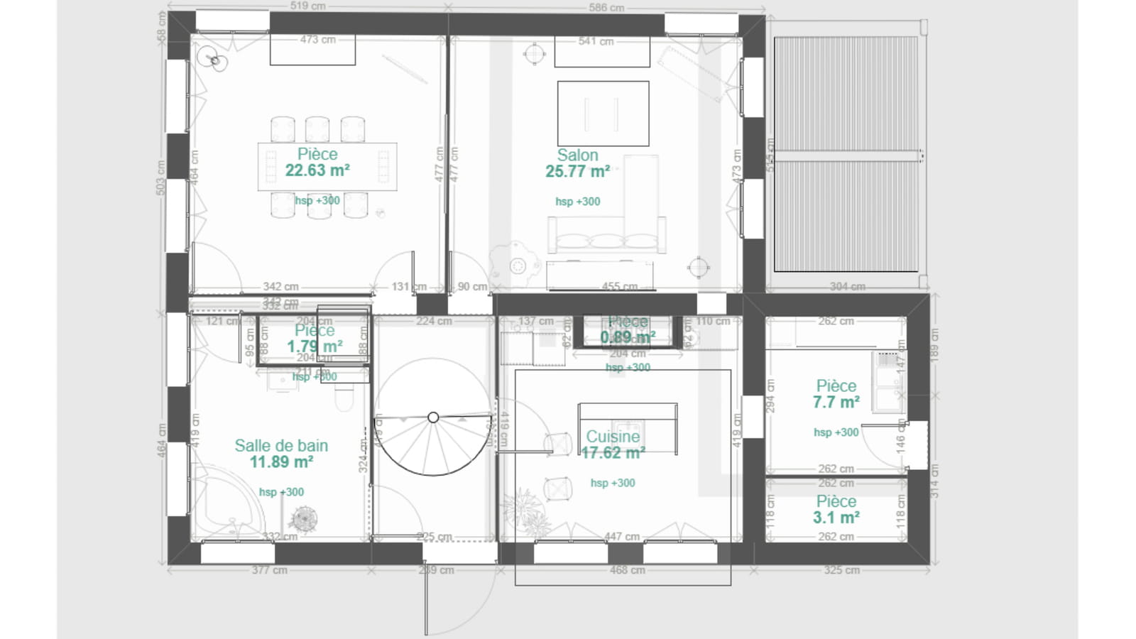 Plan rez-de-chaussée projet
