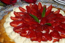Tarte renversée aux fraises et crème diplomate : Etape 1