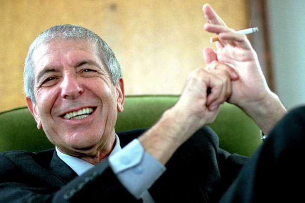 Leonard Cohen dans les studios de sa maison à Los Angeles, août 2001