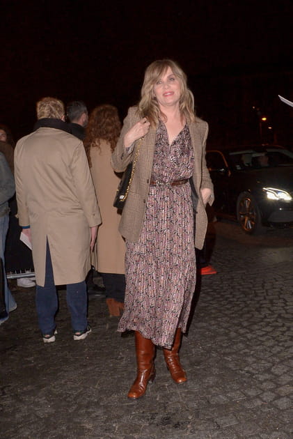 Emmanuelle Seigner au défilé Celine