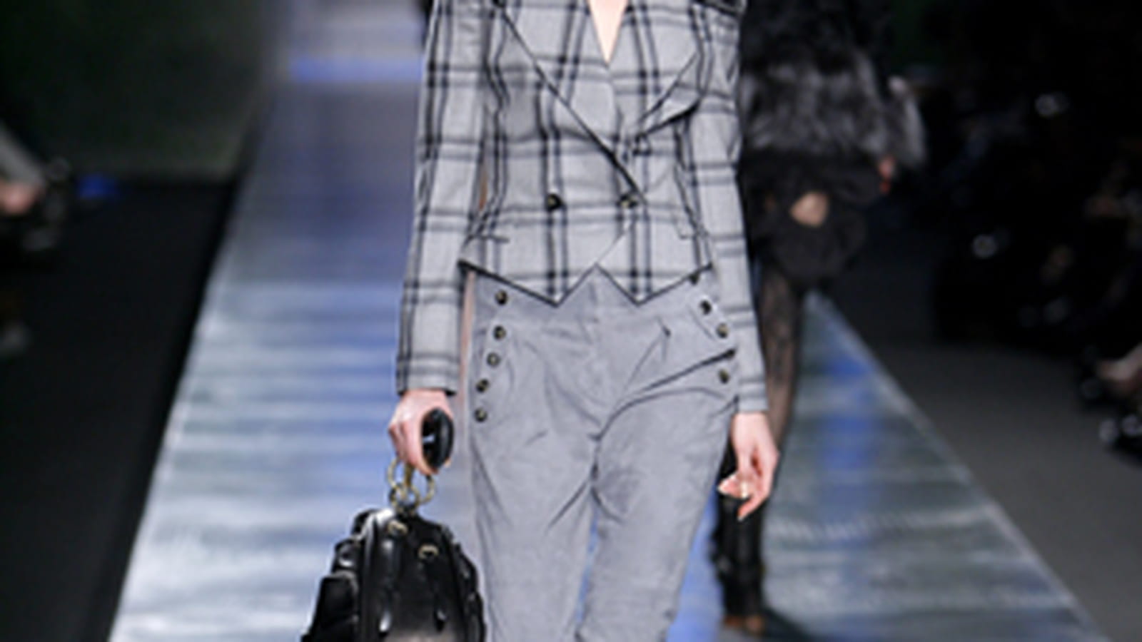 Veste en jacquard de laine grise