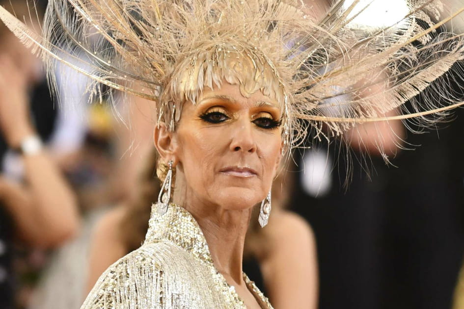 C&eacute;line Dion et son maquillage dor&eacute;