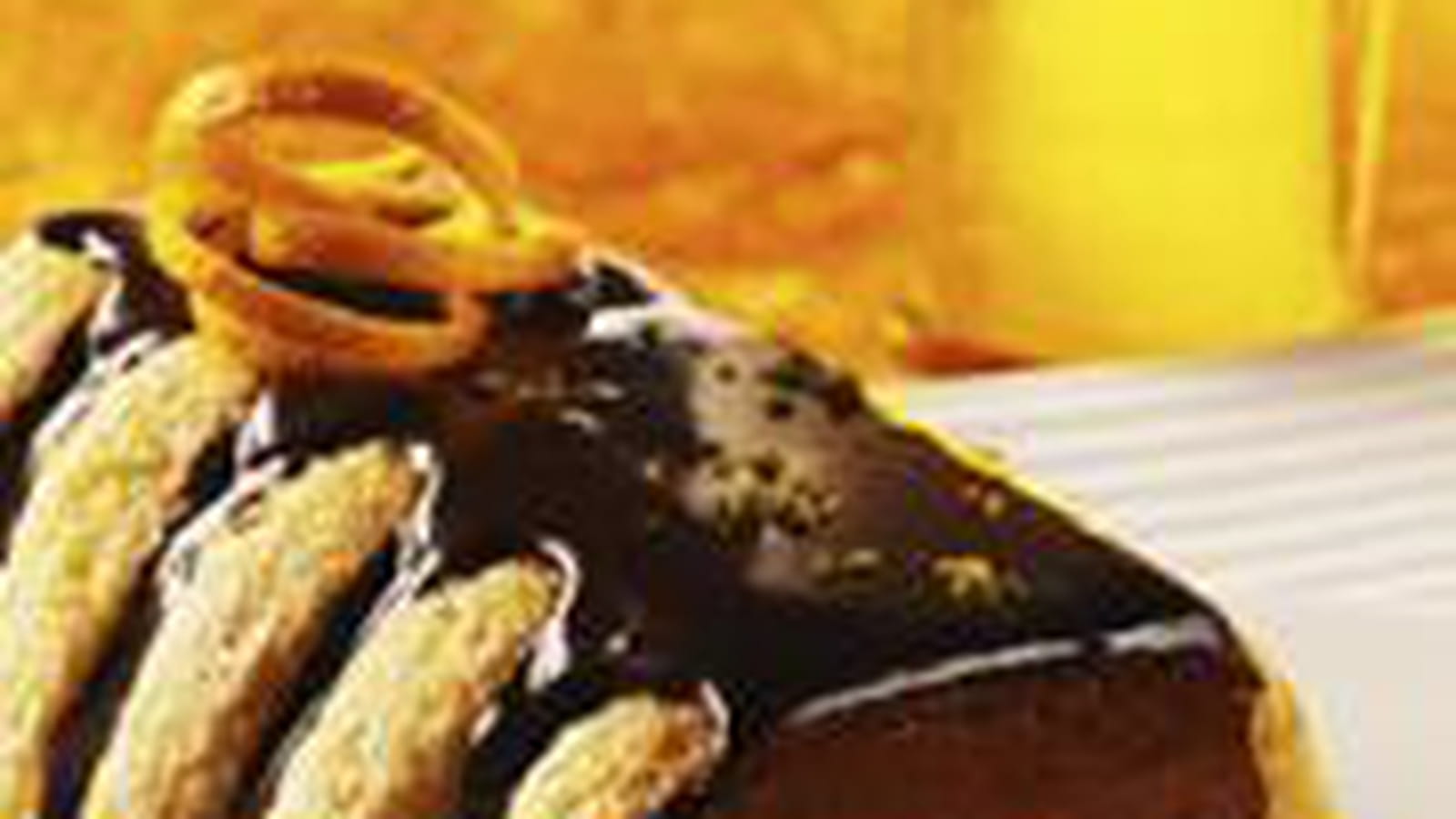 Bûche chocolat, gelée et zestes d'orange à la bière