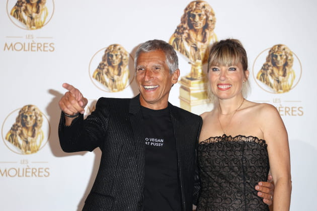 Nagui et Mélanie Page, complices aux Molières 2022