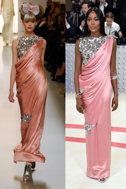 Défilé Chanel haute couture printemps-été 2010 vs Naomi Campbell en 2023