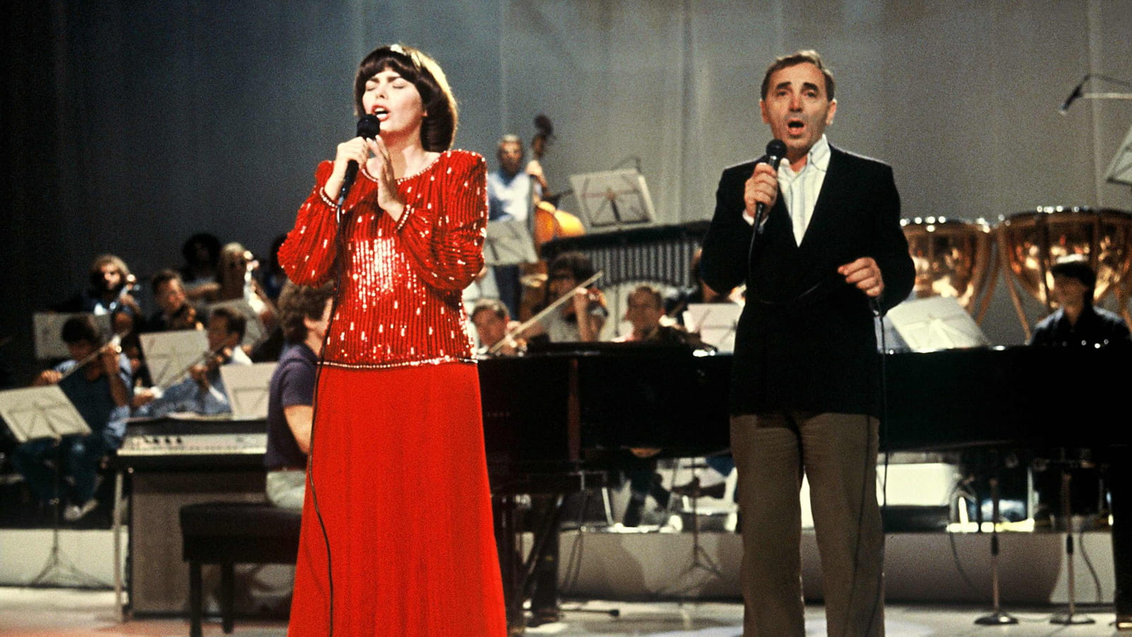 Avec Mireille Mathieu en 1982