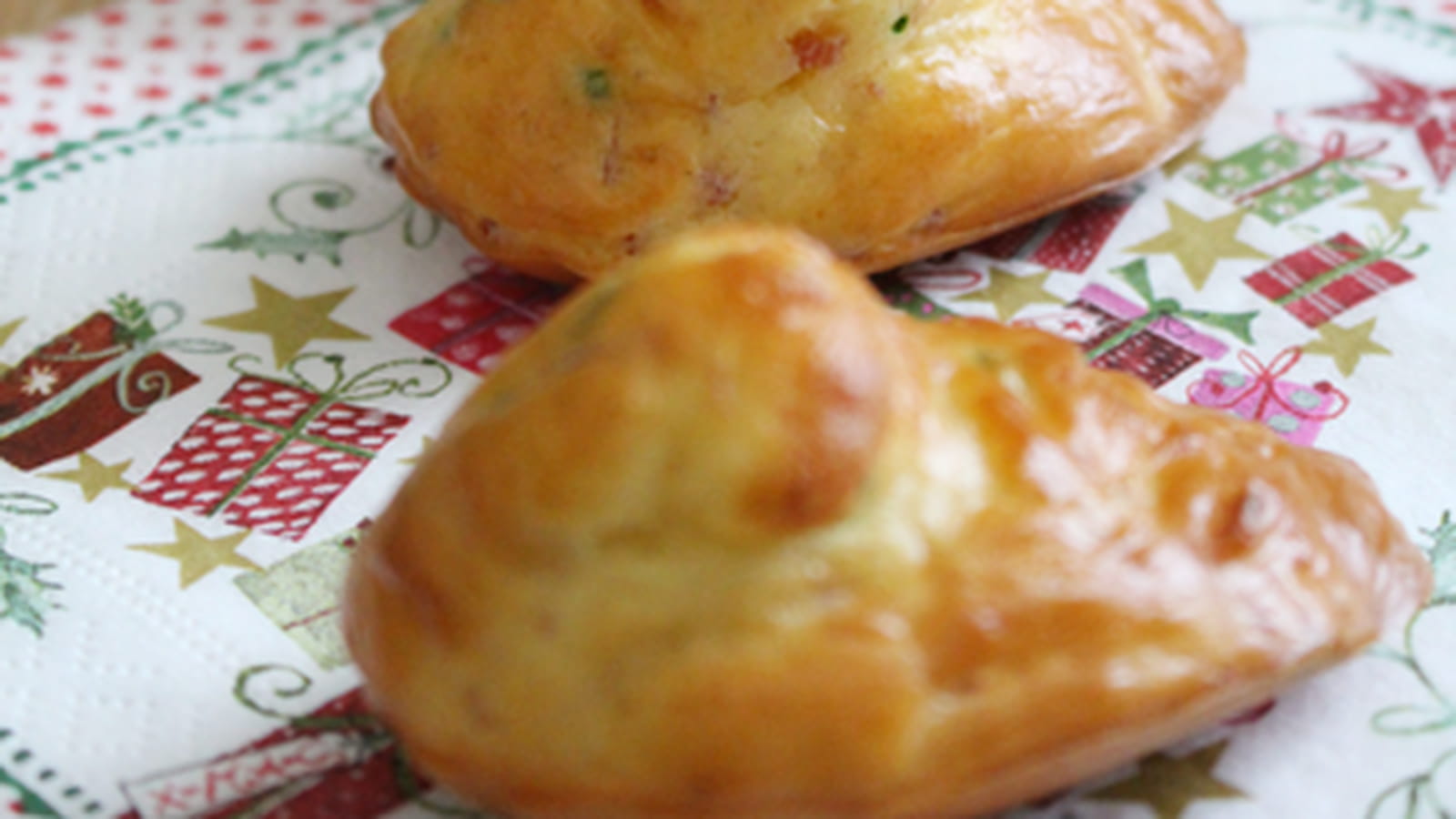 Madeleines au râpé de jambon et Vache qui rit